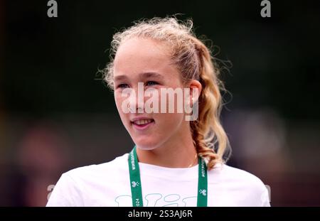 File photo dated 27/06/24 of Mirra Andreeva. Still only 17, Russian teenager Andreeva is a coming force in the sport and already a top-20 player despite being limited in how many tournaments she can play because of her age. Issue date: Thursday January 9, 2025. Stock Photo