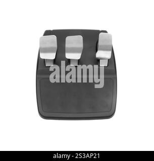 Computer steering pedals isolated on white background. Computer steering pedals isolated Stock Photo