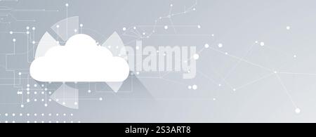 Modern cloud technology. Integrated digital web concept background Stock Vector