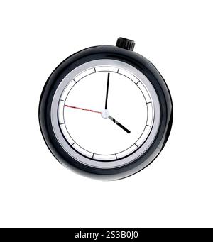 Watch on wall without numbers isolated on white background. Watch on wall without numbers Stock Photo