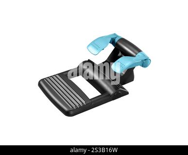 Computer steering pedals isolated on white background. Computer steering pedals isolated Stock Photo