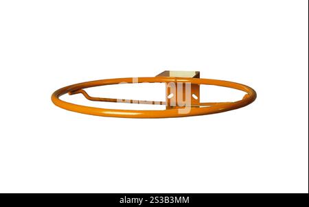 Basketball ring without net on white background. Basketball ring ...