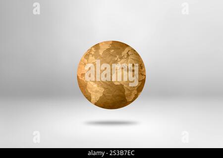 crumpled paper textured world map Stock Photo - Alamy