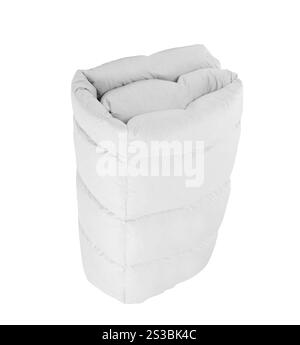 Cozy soft plaid on white wooden background Stock Photo Alamy