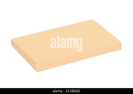 yellow sticky post notes isolated. pink sticky post notes isolated Stock Photo