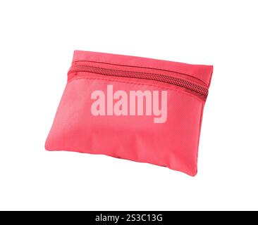 Red pencil-case isolated on a white. Green pencil-case isolated on a white Stock Photo