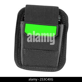 Black case isolated on white. Black case isolated Stock Photo