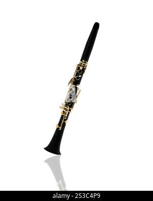 Clarinet isolated on white background Stock Photo