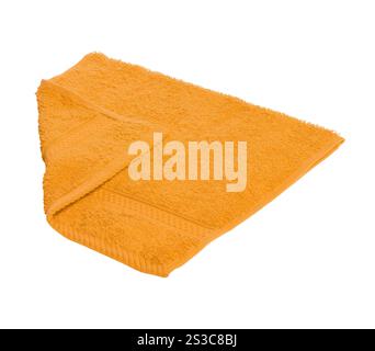 yellow warm blanket isolated on white. blue warm blanket isolated on white Stock Photo