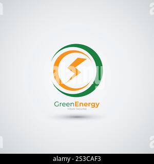 vector green energy logo icon template Stock Vector