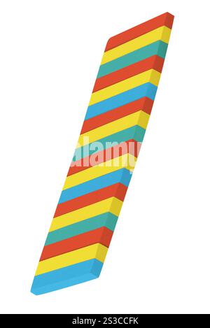 multicolor sticky post notes isolated on white Stock Photo