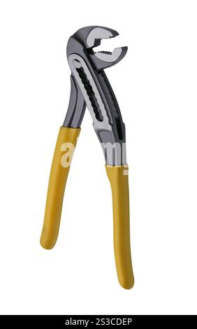 adjustable gas wrench isolated on white. ADJUSTABLE GAS WRENCH ISOLATED ON WHITE BACKGROUND Stock Photo