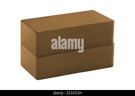 red bricks isolated on white background Stock Photo