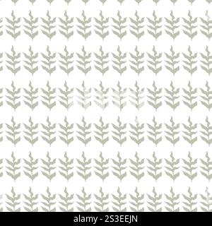 Seamless repetitive leaf pattern in subtle gray tones. Stock Vector