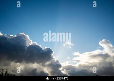 Impressive snow cloud formations Lancashire, UK Stock Photo