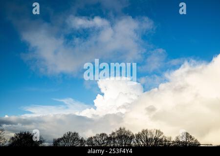 Impressive snow cloud formations Lancashire, UK Stock Photo