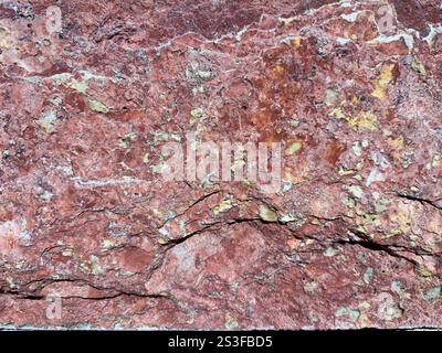 Detailed, close up of the red rock texture. Stock Photo