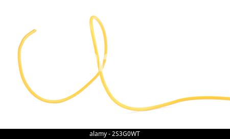 One insulated electrical wire isolated on white Stock Photo