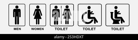Toilet signs vector icons Stock Vector