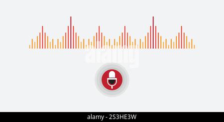 Microphone icon set. Different microphone collection Stock Vector