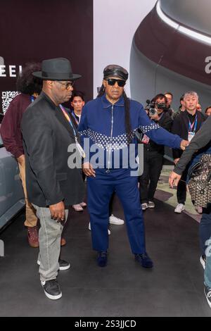 Las Vegas, United States. 09th Jan, 2025. Stevie Wonder was spotted at the 2025 Consumer Electronics Show. (Photo by Eugene Powers/SOPA Images/Sipa USA) Credit: Sipa USA/Alamy Live News Stock Photo