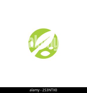 Leaf Icon Vector Illustration. Organic Symbol Design Stock Vector