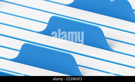 Folders. File cabinet. Files. 3d illustration. Stock Photo