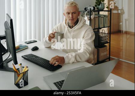 Programmer Developing New Security Codes Stock Photo