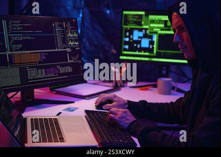 IT Worker Typing Codes On Computer Stock Photo