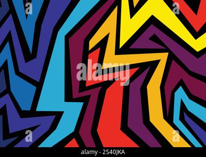Colorful Abstract geometric pattern line. For web and digital media. Stock Vector