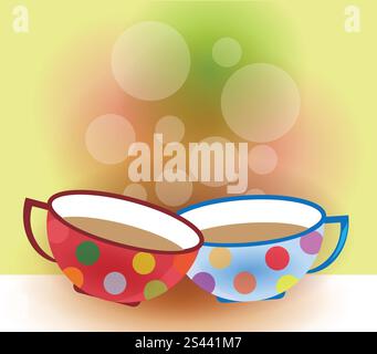 two coffee cups Stock Vector