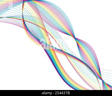 Colourful lines background on sea theme for design use Stock Vector