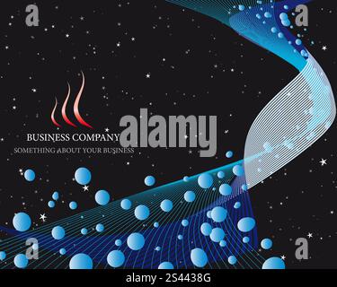 Abstract vector business background on sea theme Stock Vector
