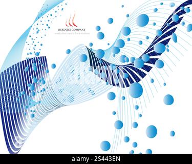 Abstract vector business background on sea theme Stock Vector