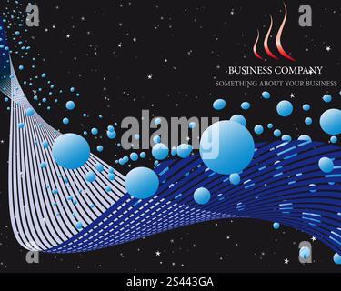 Abstract vector business background on sea theme Stock Vector