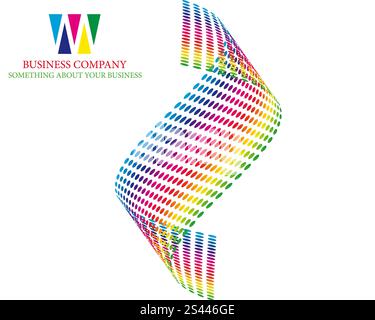 abstract company page with curved lines and gradients Stock Vector