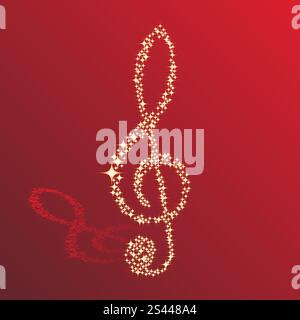 Musical notes clef vector background for use in design Stock Vector