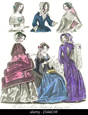 The World Of Fashion, January 1850: The London & Paris