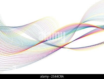 Colourful lines background on sea theme for design use Stock Vector
