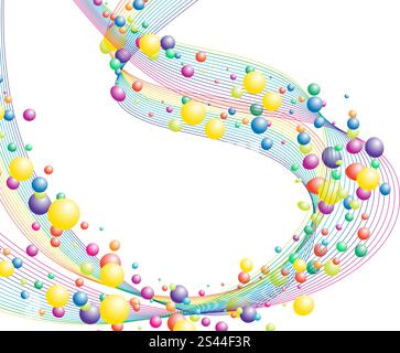 Colourful lines background on sea theme for design use Stock Vector