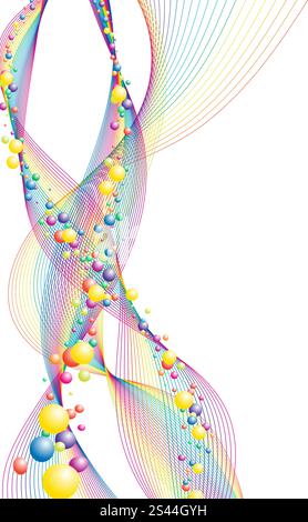 Colourful lines background on sea theme for design use Stock Vector