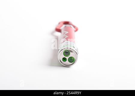 Laser pointer flashlight isolated on white background. Laser pointer for presentation Stock Photo