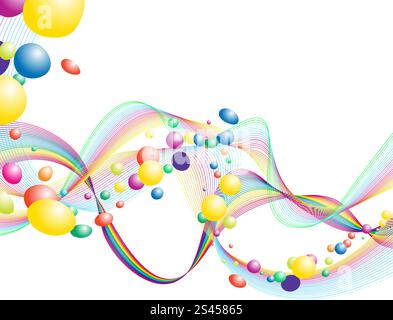 Colourful lines background on sea theme for design use Stock Vector
