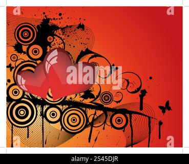 Musical grunge background. Vector illustration. Stock Vector