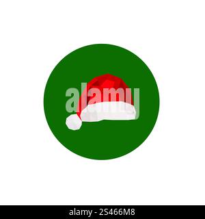 Illustration of origami santa claus hat Stock Vector