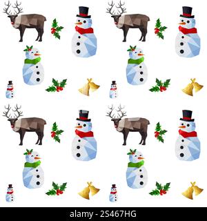 Seamless pattern with origami objects Stock Vector