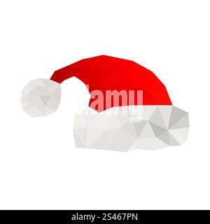 Illustration of origami santa hat Stock Vector