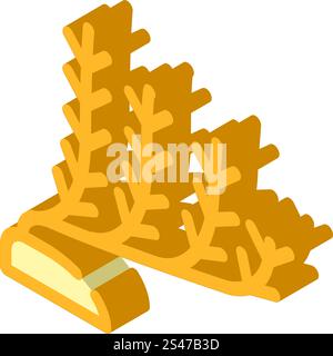 marine seaweed isometric icon vector. marine seaweed sign. isolated symbol illustration. marine seaweed isometric icon vector illustration isolated Stock Vector