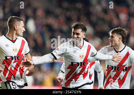 Adrian Embarba of Rayo Vallecano after Rayo scoring during the Spanish