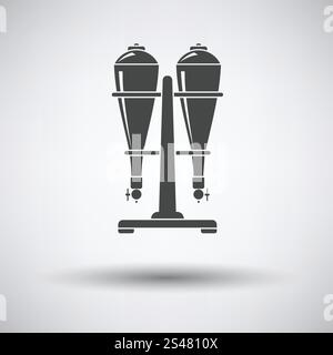 Soda siphon equipment icon. Soda siphon equipment icon on gray background with round shadow. Vector illustration. Stock Vector